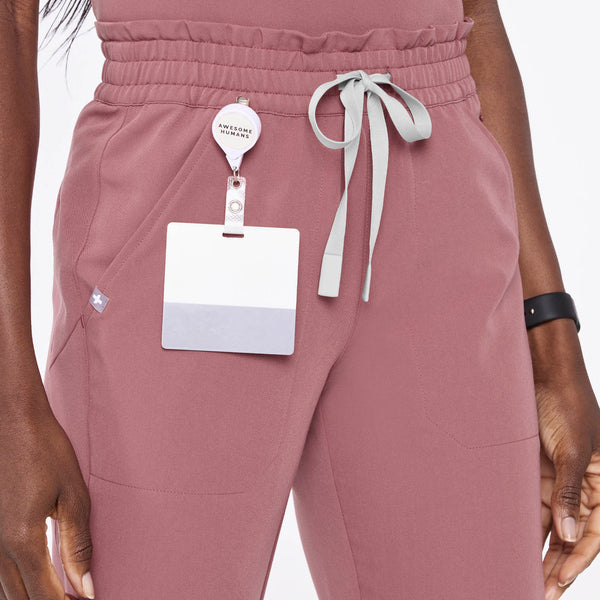women's Mauve Regina High Waisted Slim Jogger - Tall Scrub Pant