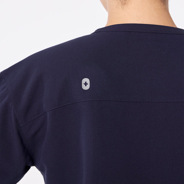 women's Navy Canela Crewneck - Scrub Top