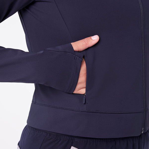 women's Navy On-Shift ContourKnit Cropped Jacket™