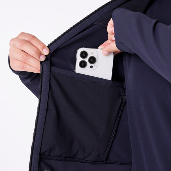 women's Navy On-Shift ContourKnit Cropped Jacket™
