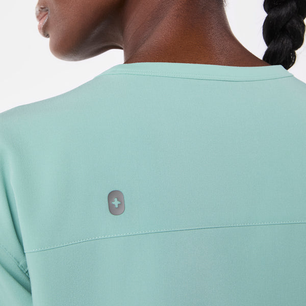 women's Seaglass Canela Crewneck - Scrub Top