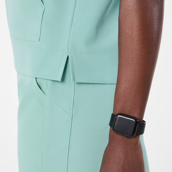 women's Seaglass Canela Crewneck - Scrub Top