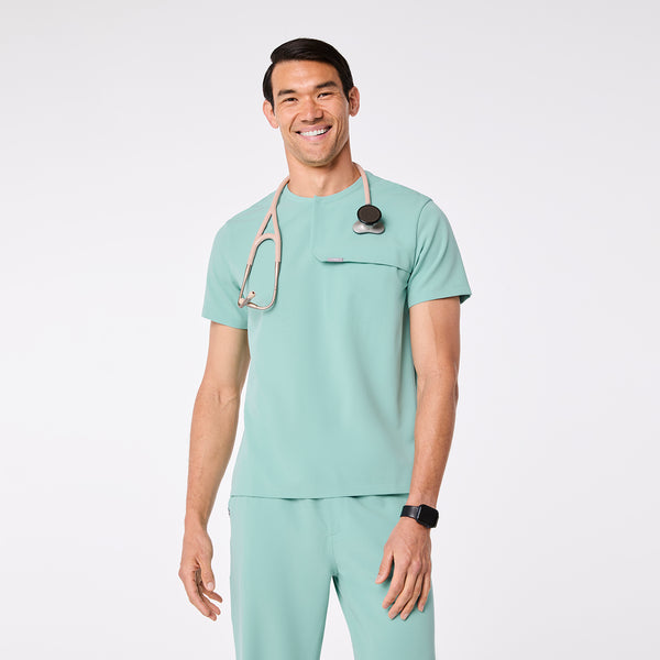 men's Seaglass Corfield - Henley Scrub Top