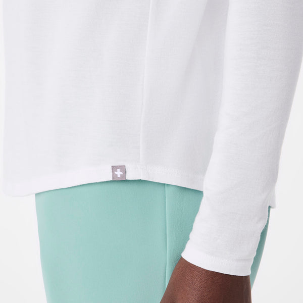 women's White Turn Patient By Myself Supersoft - Longsleeve Underscrub