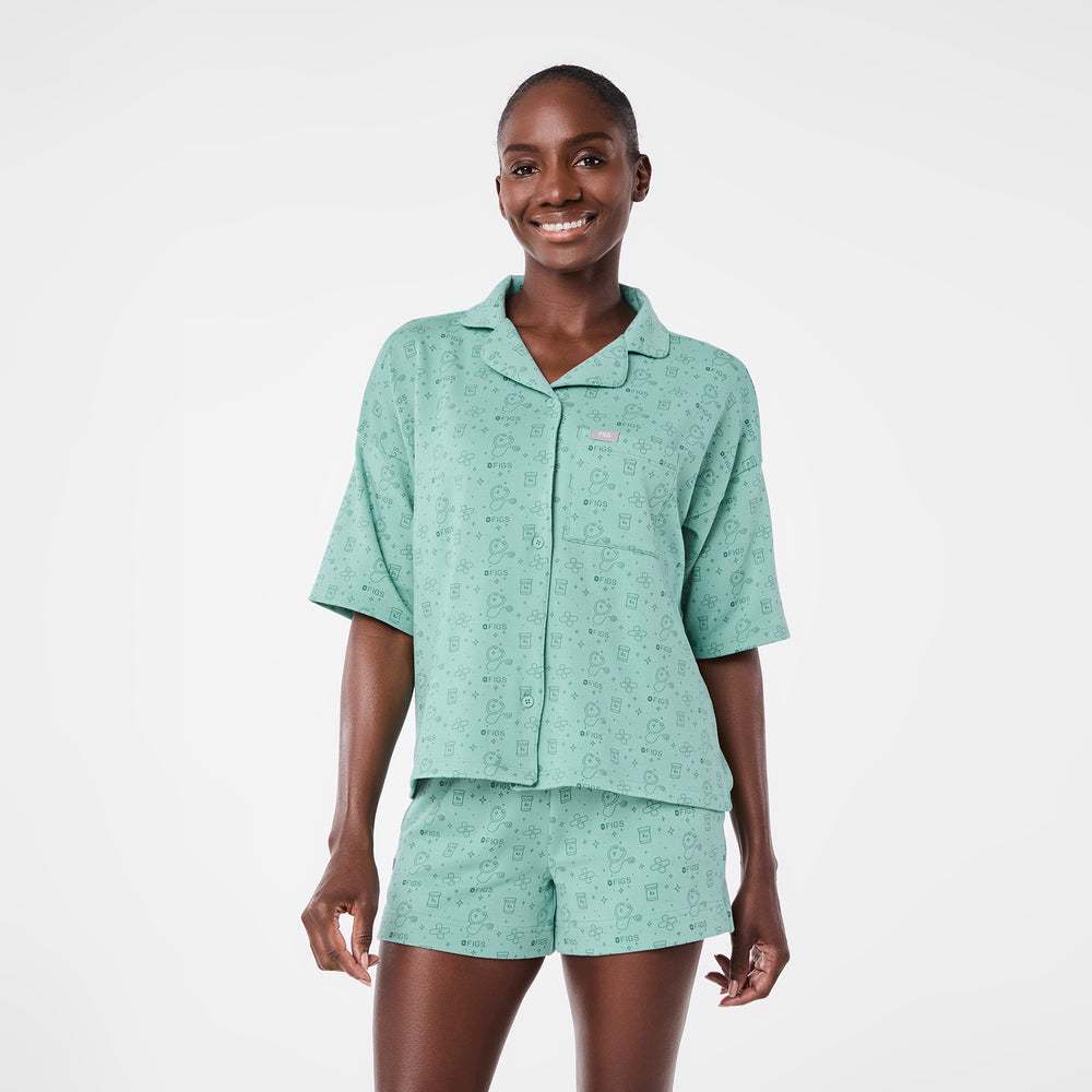 women's Seaglass Pajama Top