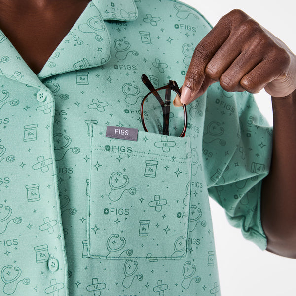 women's Seaglass Pajama Top