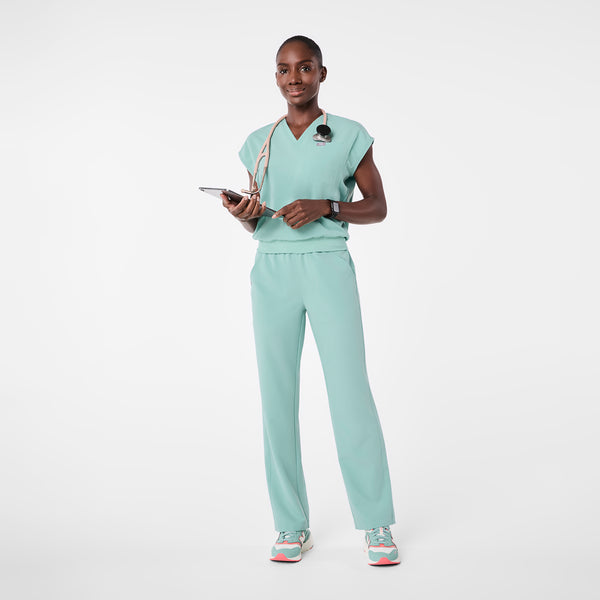 women's Seaglass Raleigh V-Neck - Scrub Top