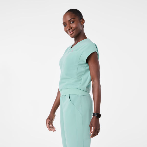 women's Seaglass Raleigh V-Neck - Scrub Top