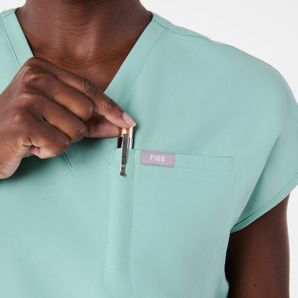 women's Seaglass Raleigh V-Neck - Scrub Top