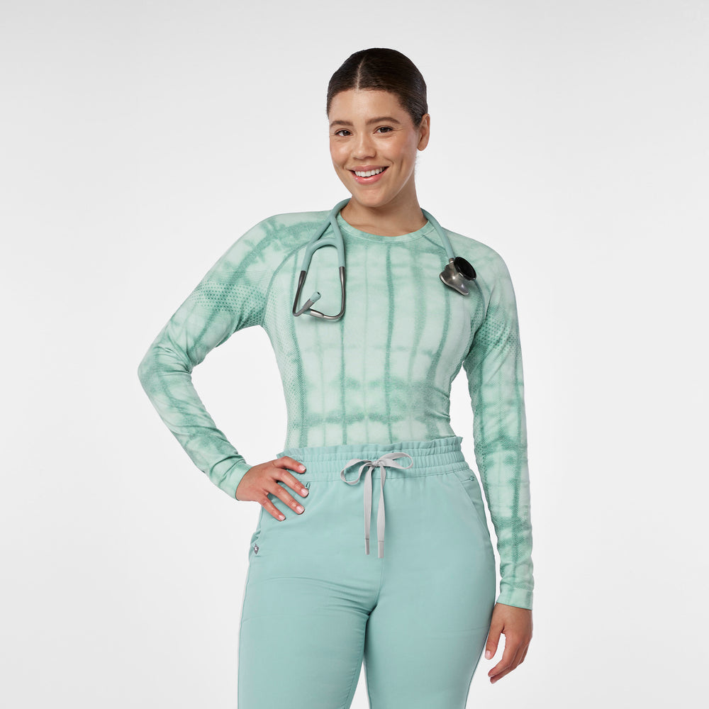 women's Seaglass Cloud Dye Salta Seamless - Longsleeve Underscrub