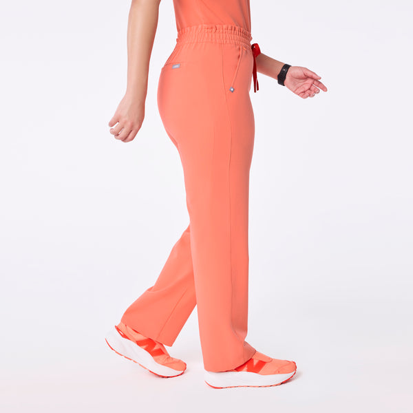 women's Sunset Drift Davia High Waisted Straight Leg - Petite Scrub Pant