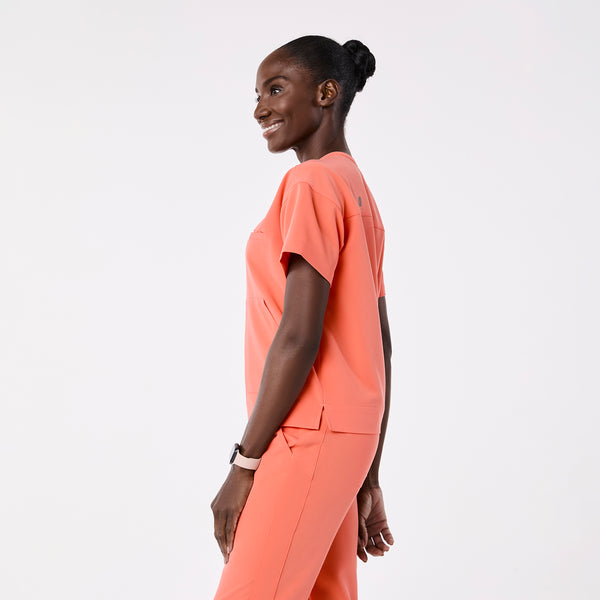 women's Sunset Drift Canela Crewneck - Scrub Top