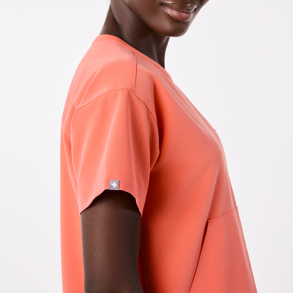 women's Sunset Drift Canela Crewneck - Scrub Top