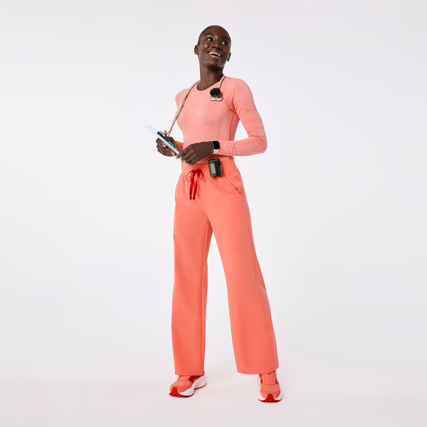 women's Sunset Drift High Waisted Isabel Wide Leg - Tall Scrub Pant