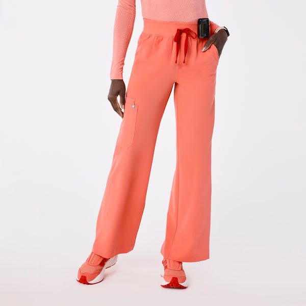 women's Sunset Drift High Waisted Isabel Wide Leg - Scrub Pant