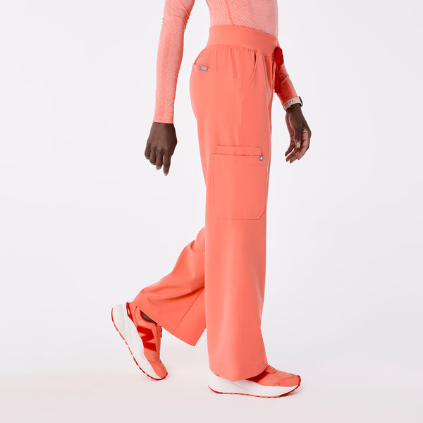 women's Sunset Drift High Waisted Isabel Wide Leg - Scrub Pant