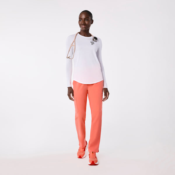 women's White Favorite Snack Supersoft - Longsleeve Underscrub