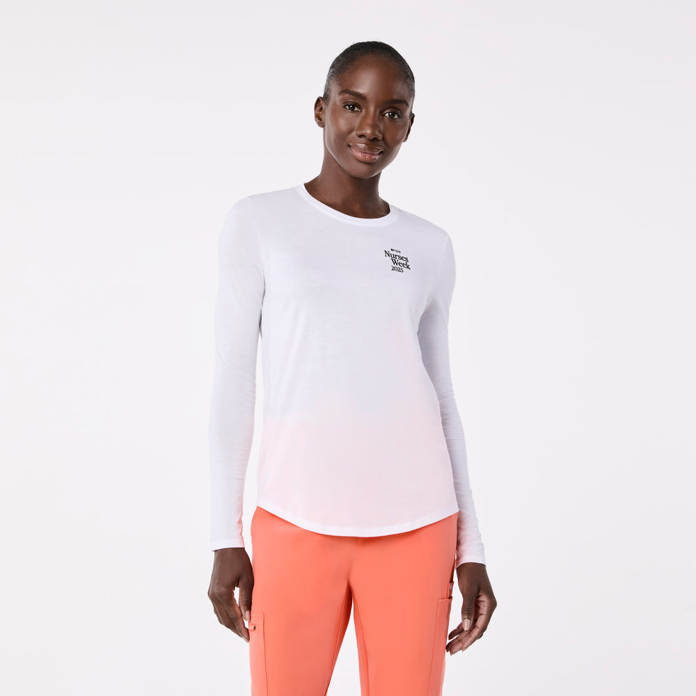 women's White Favorite Vital Sign Supersoft - Longsleeve Underscrub