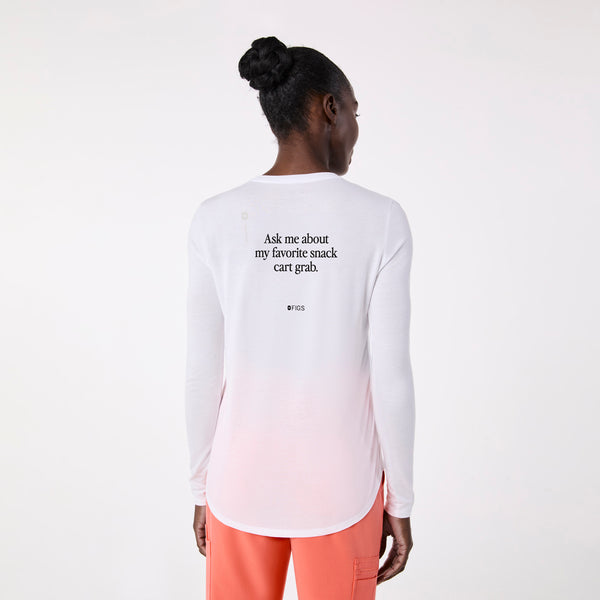 women's White Favorite Snack Supersoft - Longsleeve Underscrub