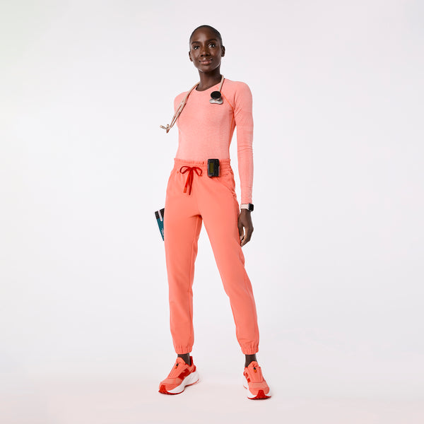 women's Sunset Drift Regina High Waisted Slim Jogger - Petite Scrub Pant