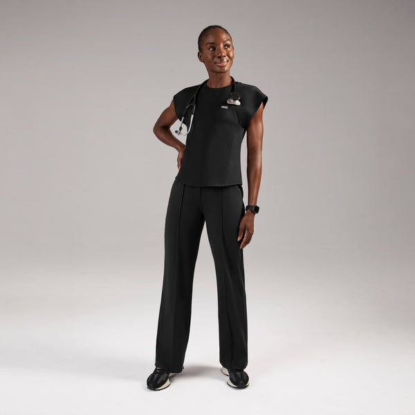 women's Black Alice FORMx™ Slim Crewneck - Scrub Top