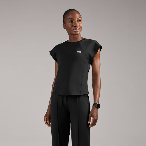 women's Black Alice FORMx™ Slim Crewneck - Scrub Top