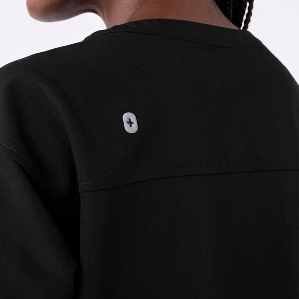 women's Black Cabral Relaxed Crewneck - Scrub Top