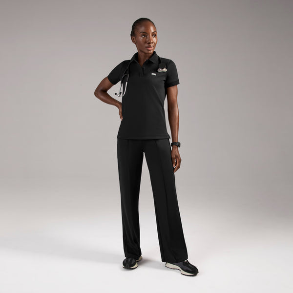 women's Black Chelsea FORMx™ Slim Polo - Scrub Top