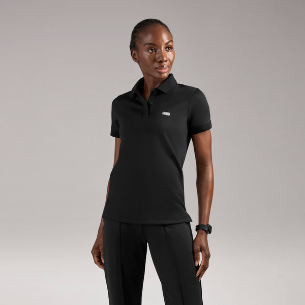 women's Black Chelsea FORMx™ Slim Polo - Scrub Top