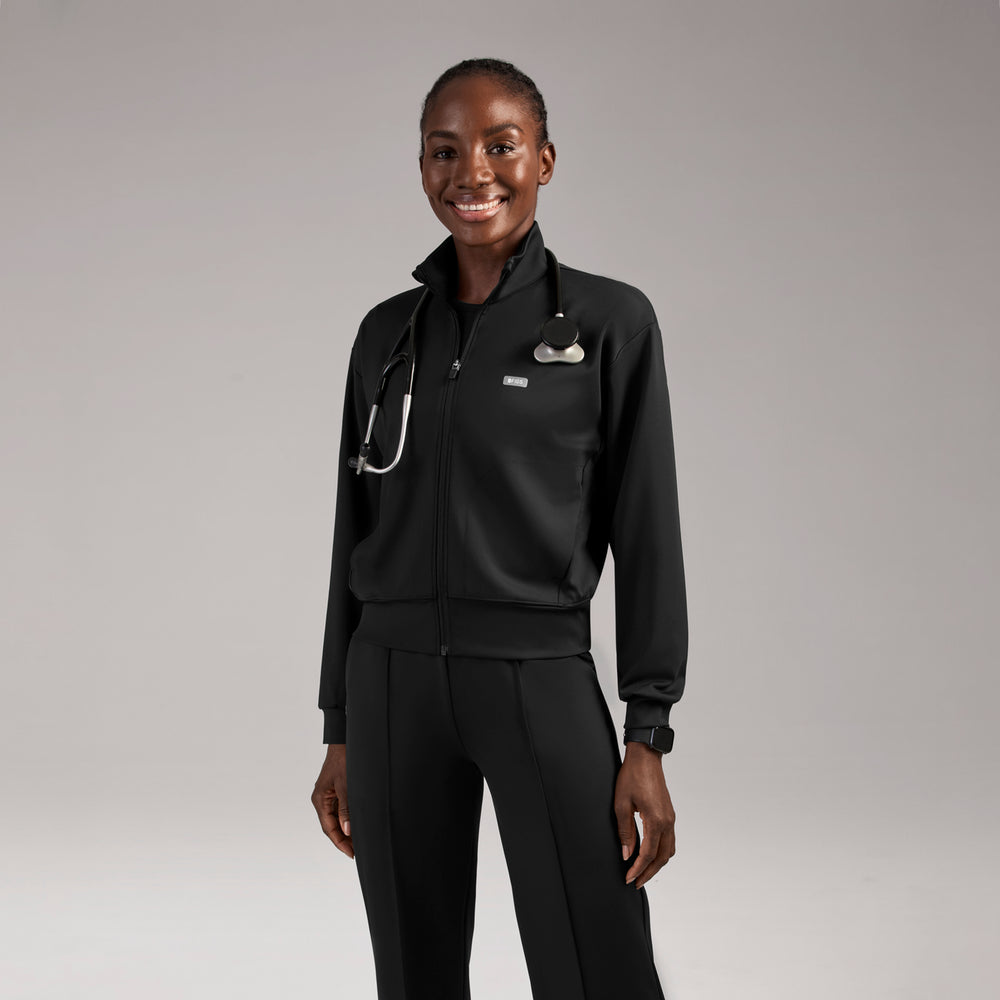 women's Black Labelle FORMx Bomber -  Scrub Jacket™