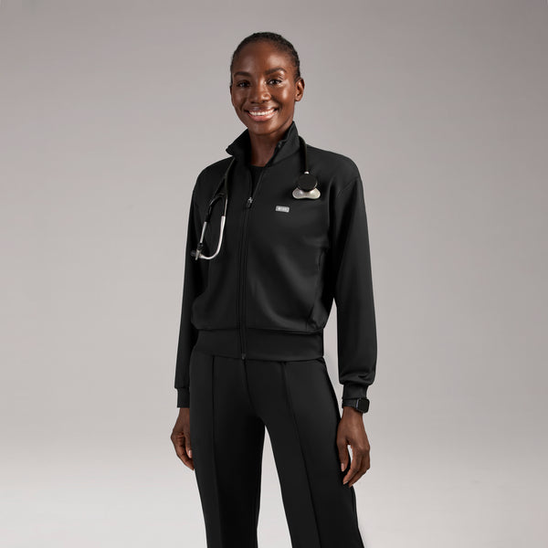 women's Black Labelle FORMx Bomber -  Scrub Jacket™