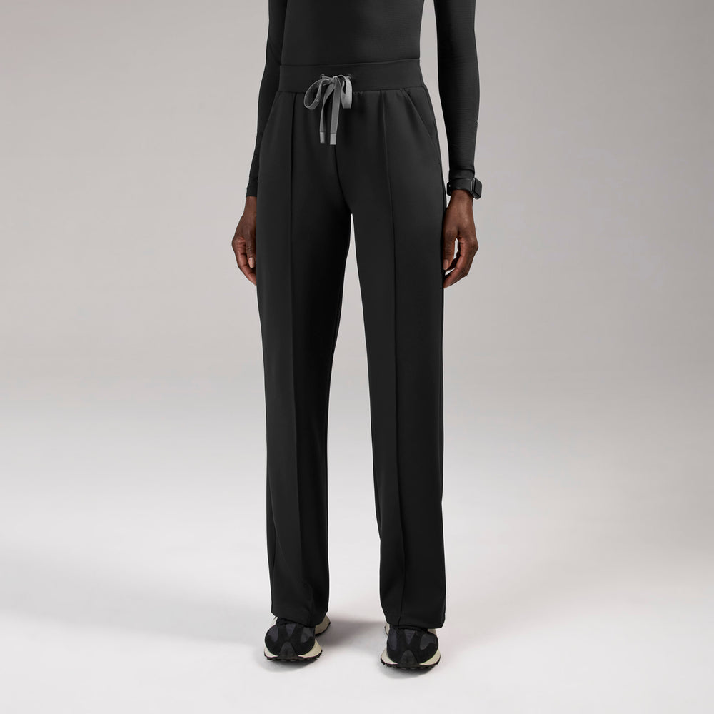 women's Black High Waisted Piedra FORMx™ Straight Leg - Scrub Pant