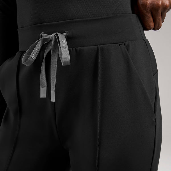 women's Black High Waisted Piedra FORMx™ Straight Leg - Scrub Pant