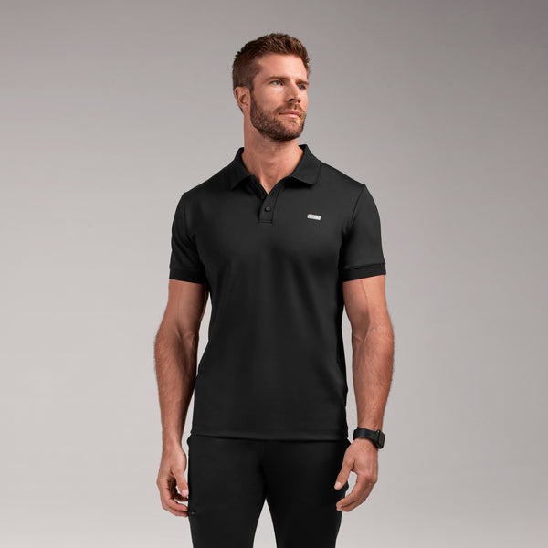 men's Black Rocco FORMx™ Polo - Scrub Top
