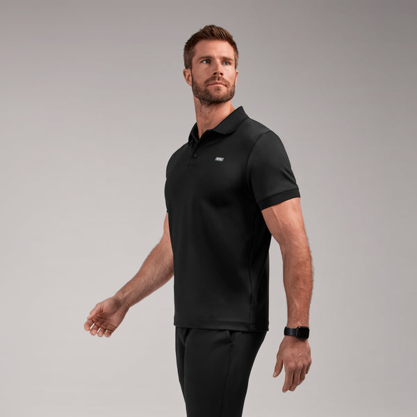 men's Black Rocco FORMx™ Polo - Scrub Top