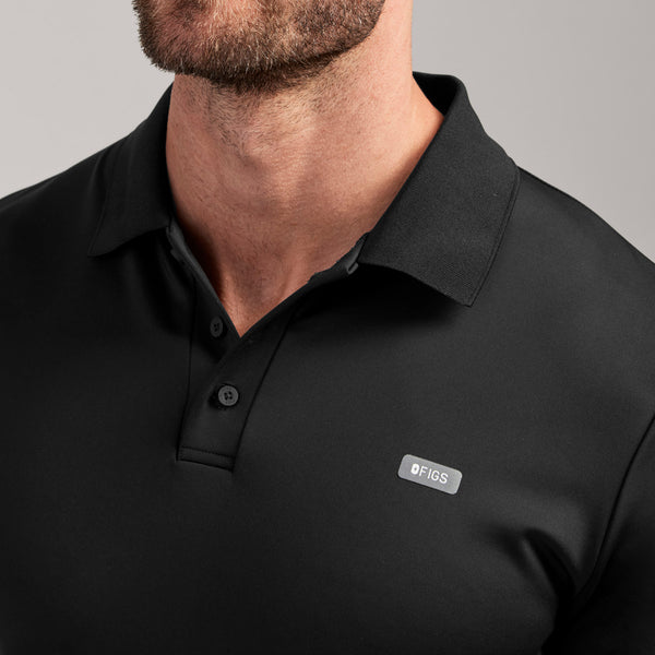 men's Black Rocco FORMx™ Polo - Scrub Top