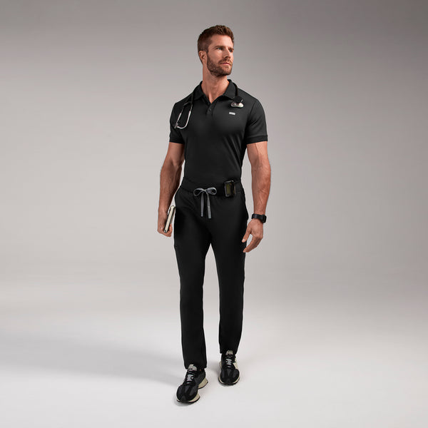 men's Black Rocco FORMx™ Polo - Scrub Top