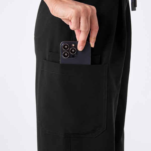 women's Black Ultra High Rise Shelby Wide Leg - Scrub Pant