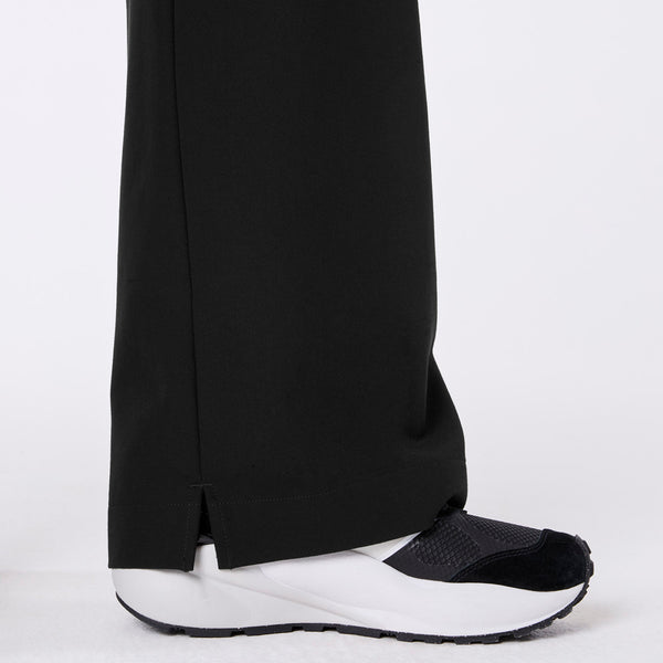 women's Black Ultra High Rise Shelby Wide Leg - Petite Scrub Pant
