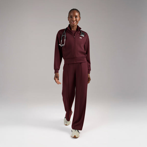 women's Burgundy Labelle FORMx Bomber - Scrub Jacket™