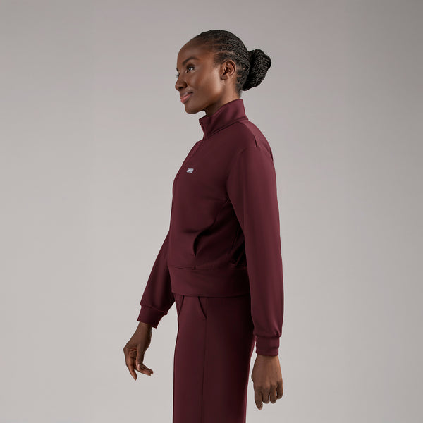 women's Burgundy Labelle FORMx Bomber - Scrub Jacket™