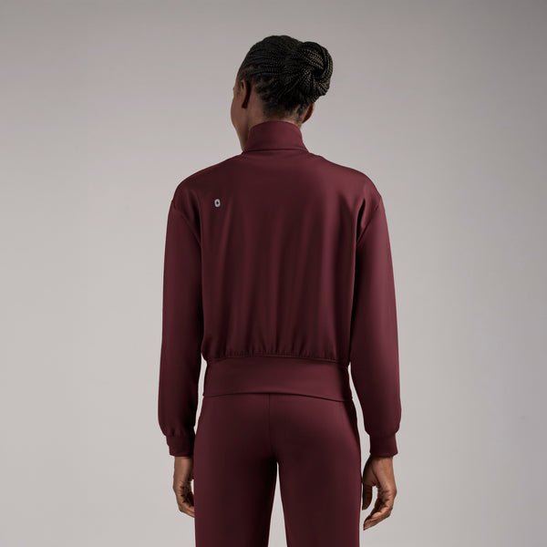 women's Burgundy Labelle FORMx Bomber - Scrub Jacket™