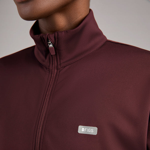 women's Burgundy Labelle FORMx Bomber - Scrub Jacket™