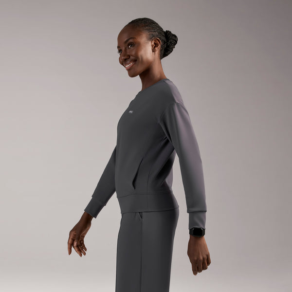 women's Charcoal Cornelia FORMx Crewneck - Scrub Top™