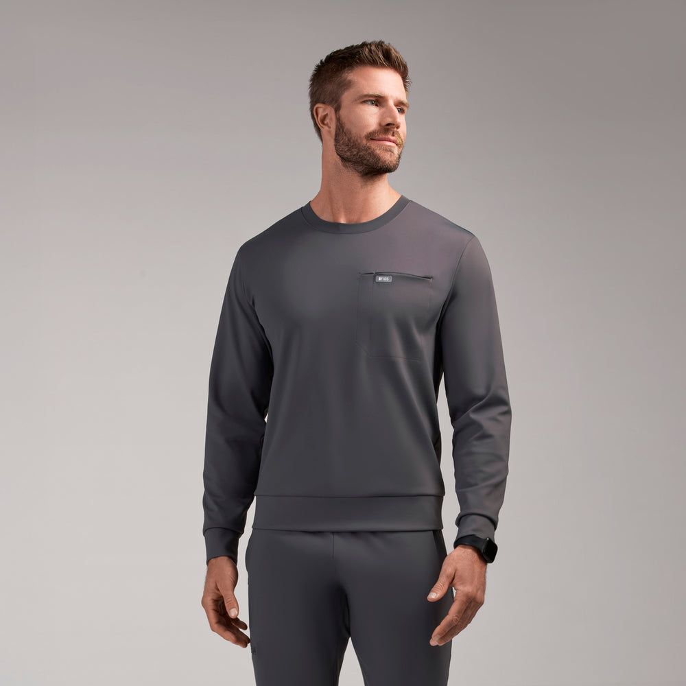 men's Charcoal Destin FORMx Crewneck - Scrub Top™
