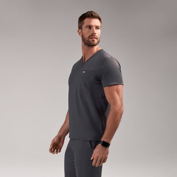 men's Charcoal Logan FORMx Slim V-Neck - Scrub Top™
