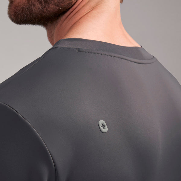 men's Charcoal Logan FORMx Slim V-Neck - Scrub Top™