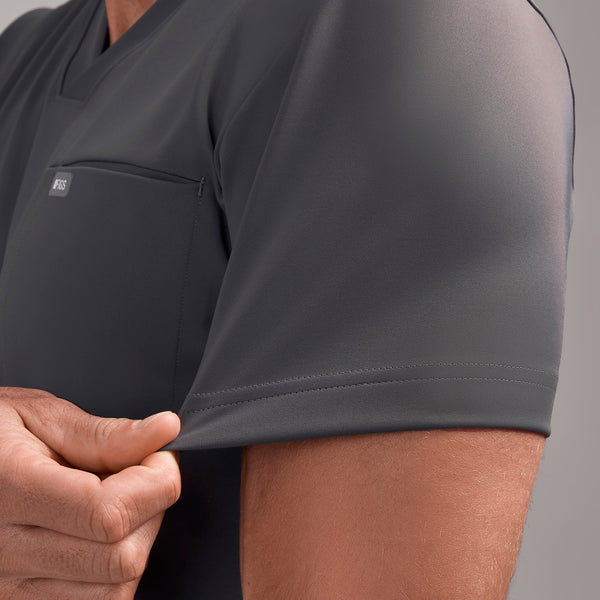 men's Charcoal Logan FORMx Slim V-Neck - Scrub Top™