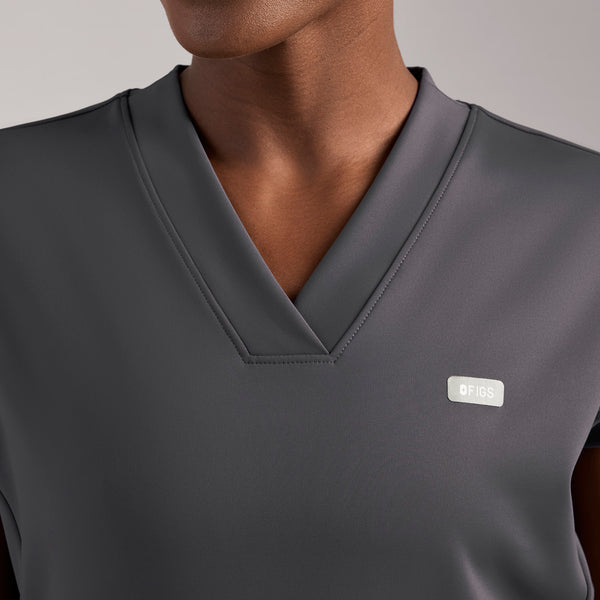 women's Charcoal Mira FORMx V-Neck - Scrub Top™