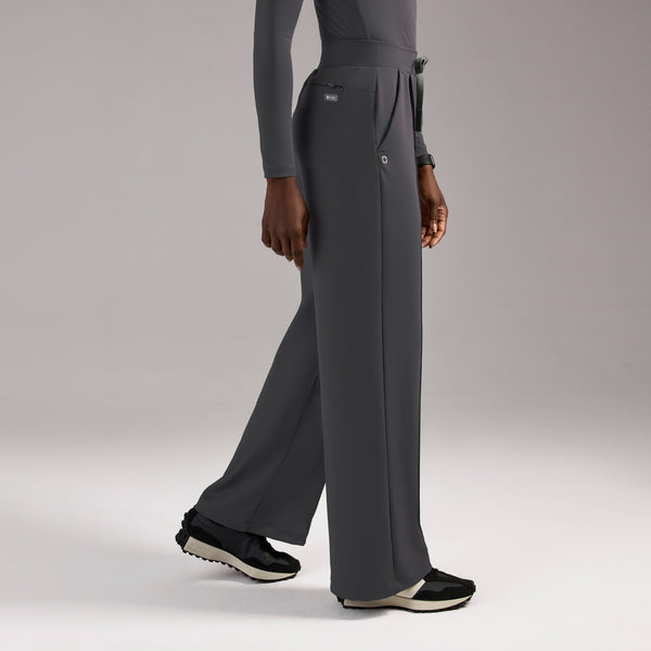 women's Charcoal High Waisted Salina FORMx Wide Leg - Tall Scrub Pant™